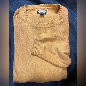Tommy Bahama Men’s Crewneck Pullover Golden Wheat Yellow Sweater Size Large
